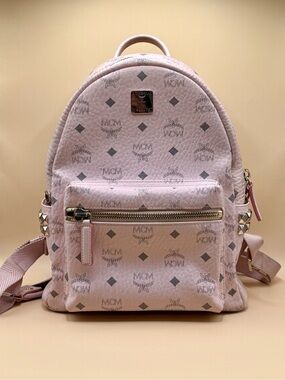 MCM Stark Side Studs Backpack | Visetos Soft Pink Pre-Owned